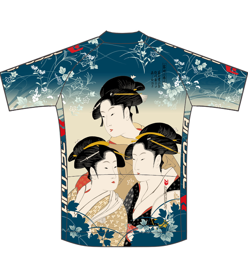 BIJIN-HANA UKIYOE short sleeve jersey [grid fabric]